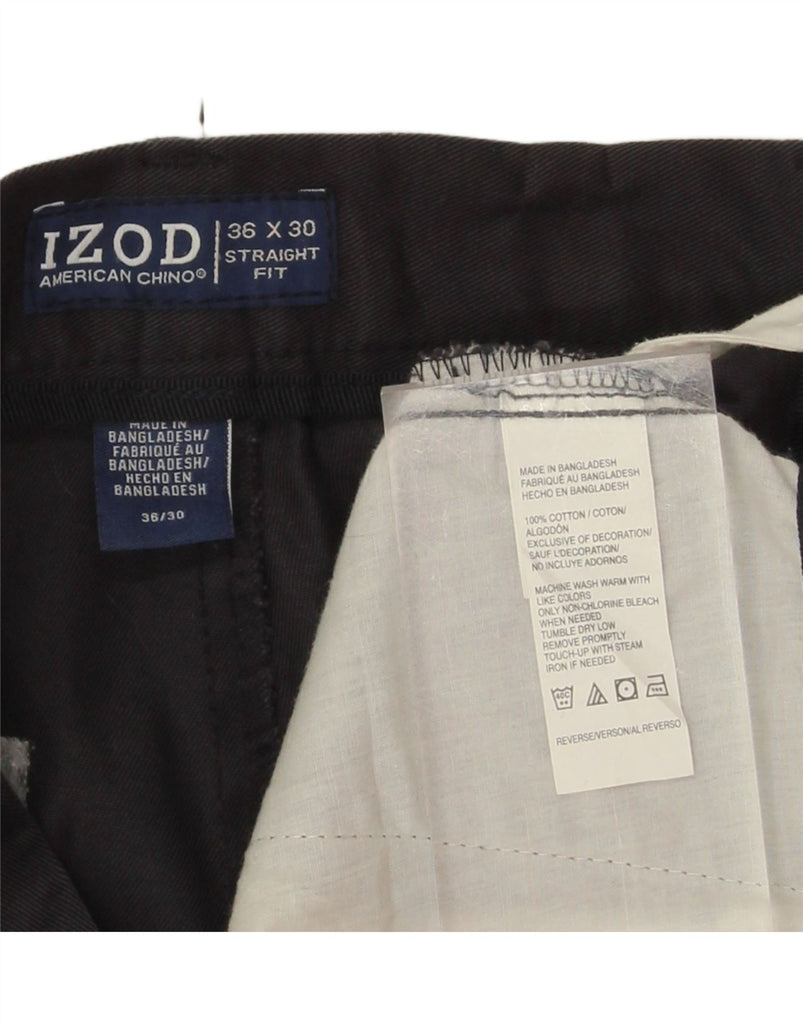 IZOD Mens Straight Chino Trousers W36 L30 Navy Blue Cotton Vintage Izod and Second-Hand Izod from Messina Hembry 