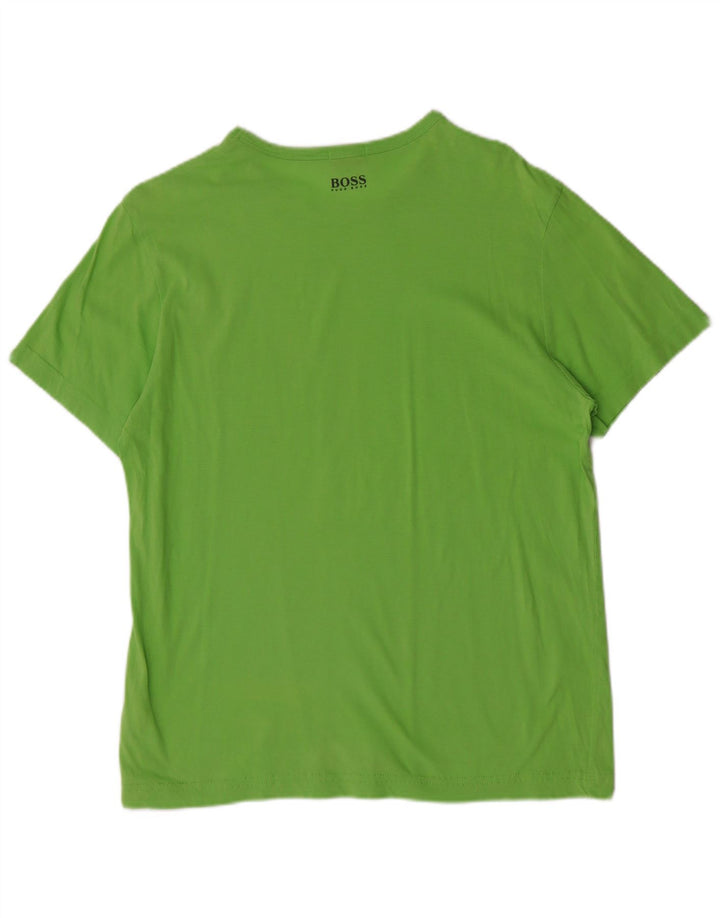 Hugo Boss Mens Regular Fit Graphic T-Shirt Top Medium Green Cotton