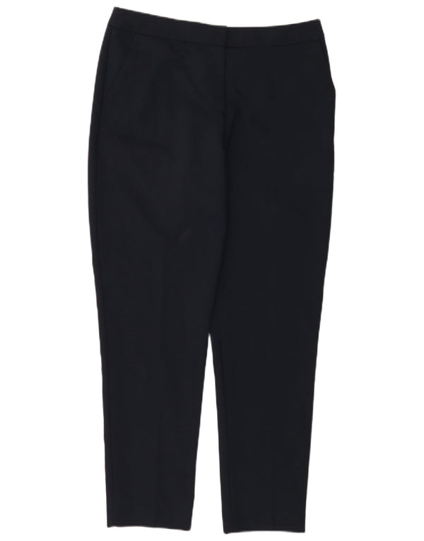 Hobbs Womens Tapered Chino Trousers UK 12 Medium W32 L28 Navy Blue Cotton