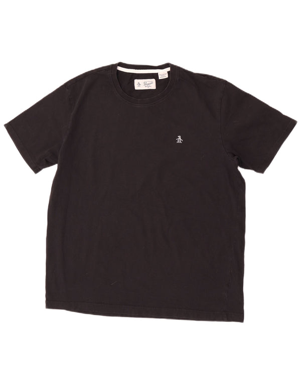 Penguin Mens T-Shirt Top XL Black Cotton