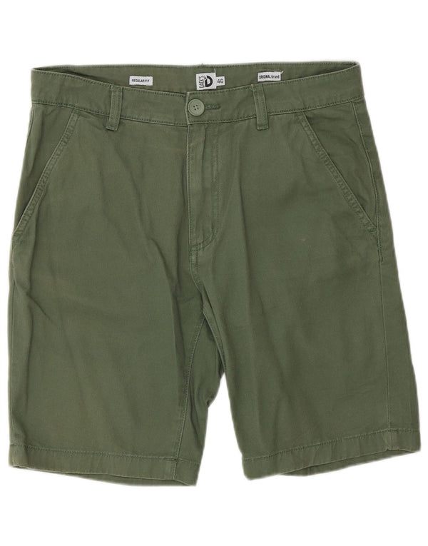 Dack's Mens Regular Fit Chino Shorts IT 46 Small W30  Green Cotton
