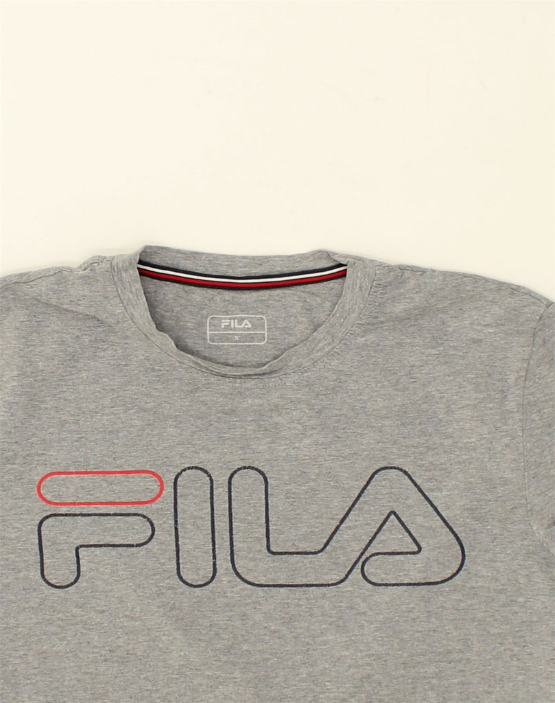 FILA Mens Graphic T-Shirt Top Small Grey Cotton | Vintage Fila | Thrift | Second-Hand Fila | Used Clothing | Messina Hembry 