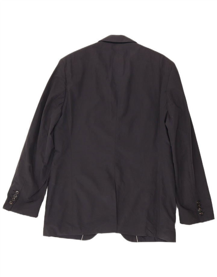 Hugo Boss Mens 2 Button Blazer Jacket EU 50 Large Grey Cotton