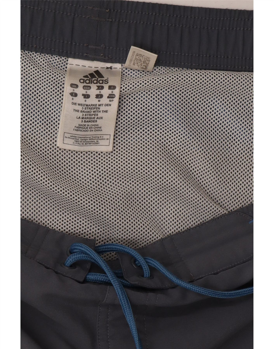 ADIDAS Mens Graphic Swimming Shorts Small  Grey Colourblock Polyester Vintage Adidas and Second-Hand Adidas from Messina Hembry 