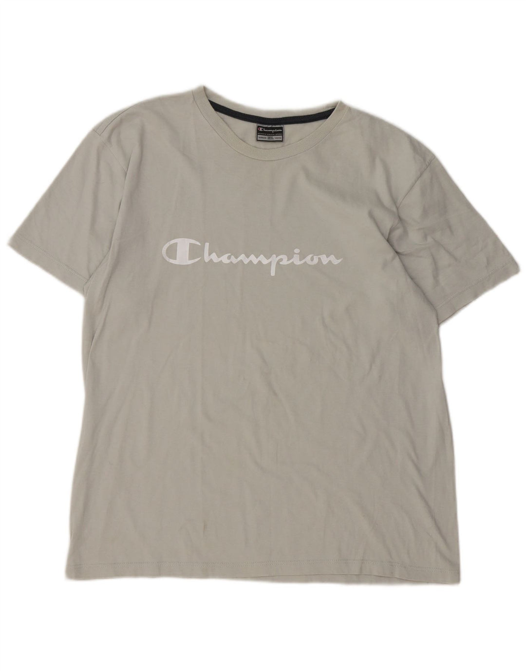 Champion Mens Graphic T-Shirt Top XL Grey Cotton