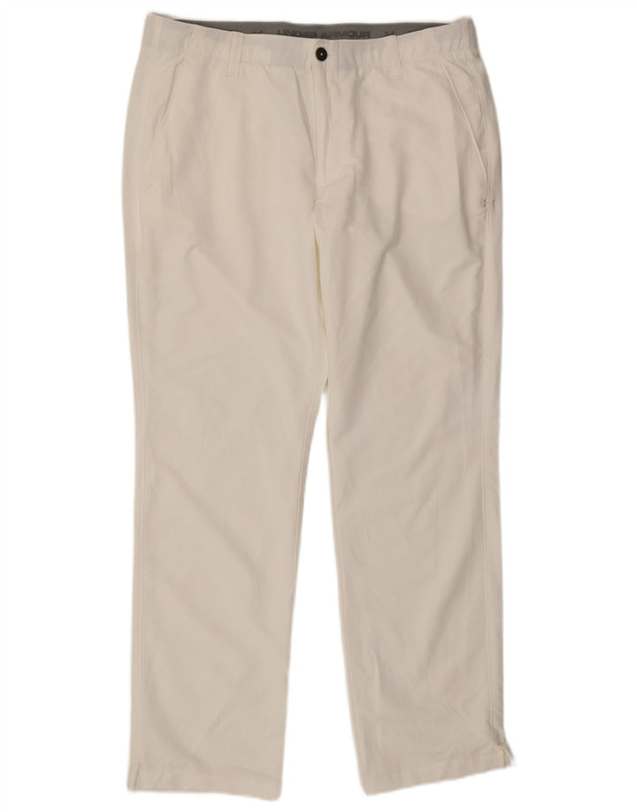 Under Armour Womens Straight Chino Trousers W38 L32 White Nylon