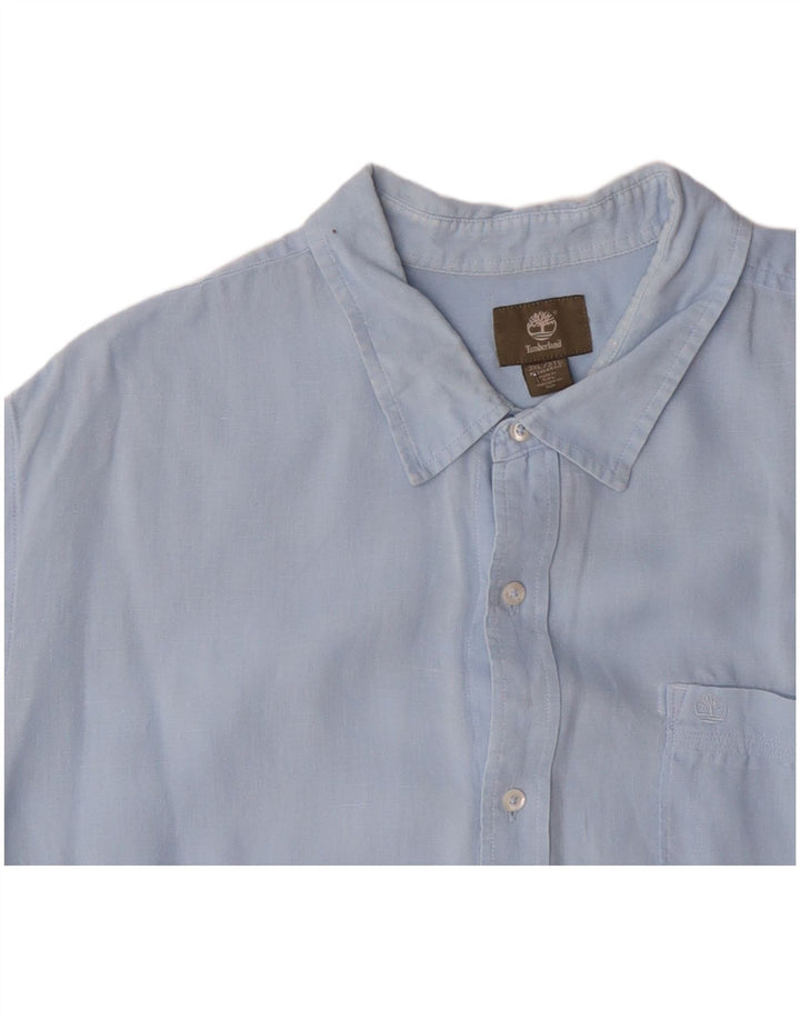 TIMBERLAND Mens Regular Fit Short Sleeve Shirt 3XL Blue