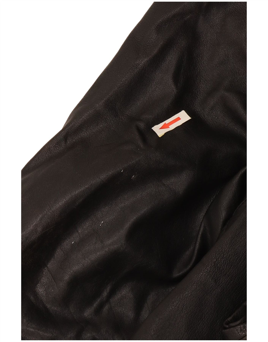 Vintage Mens Double Breasted Leather Jacket UK 42 XL Black