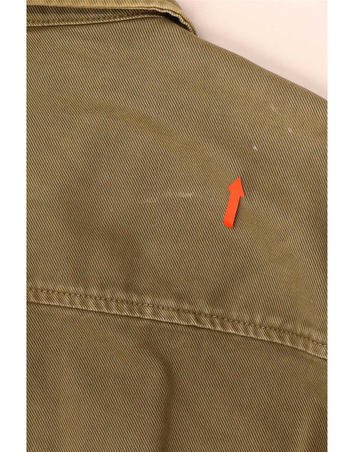 Zara Mens Relaxed Fit Utility Jacket UK 42 XL Khaki