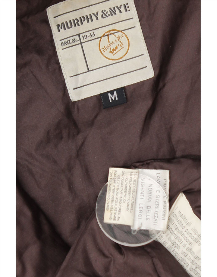 Murphy & Nye Mens Hooded Padded Jacket UK 38 Medium Red Nylon