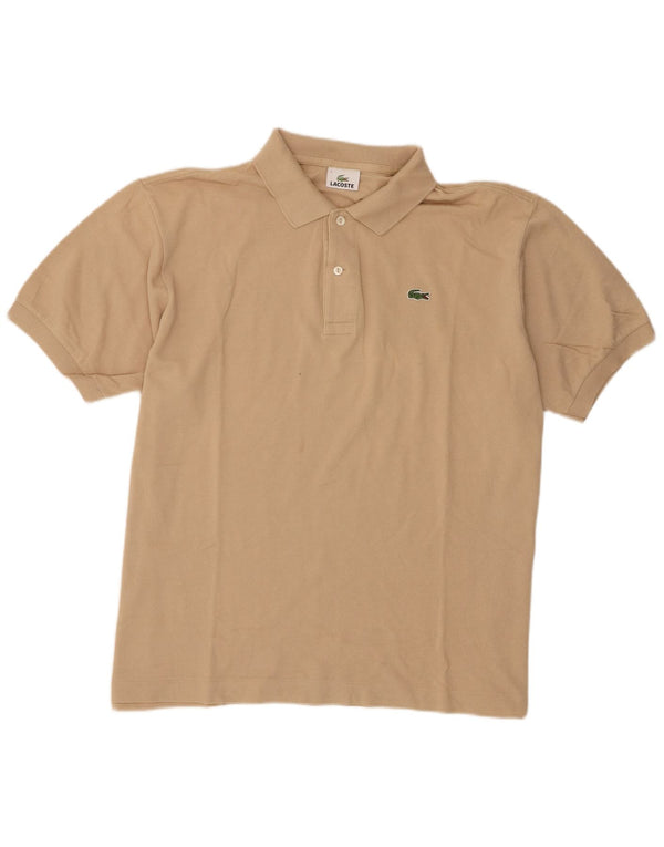 Lacoste Mens Polo Shirt Size 7 2XL Beige Cotton