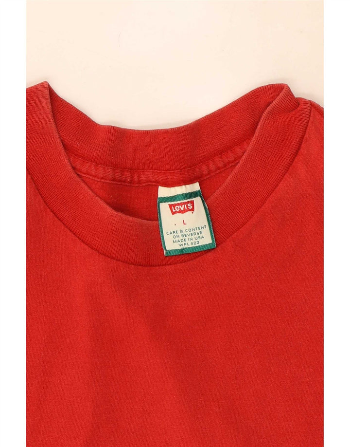 Levi's Mens Graphic T-Shirt Top Large Red Cotton