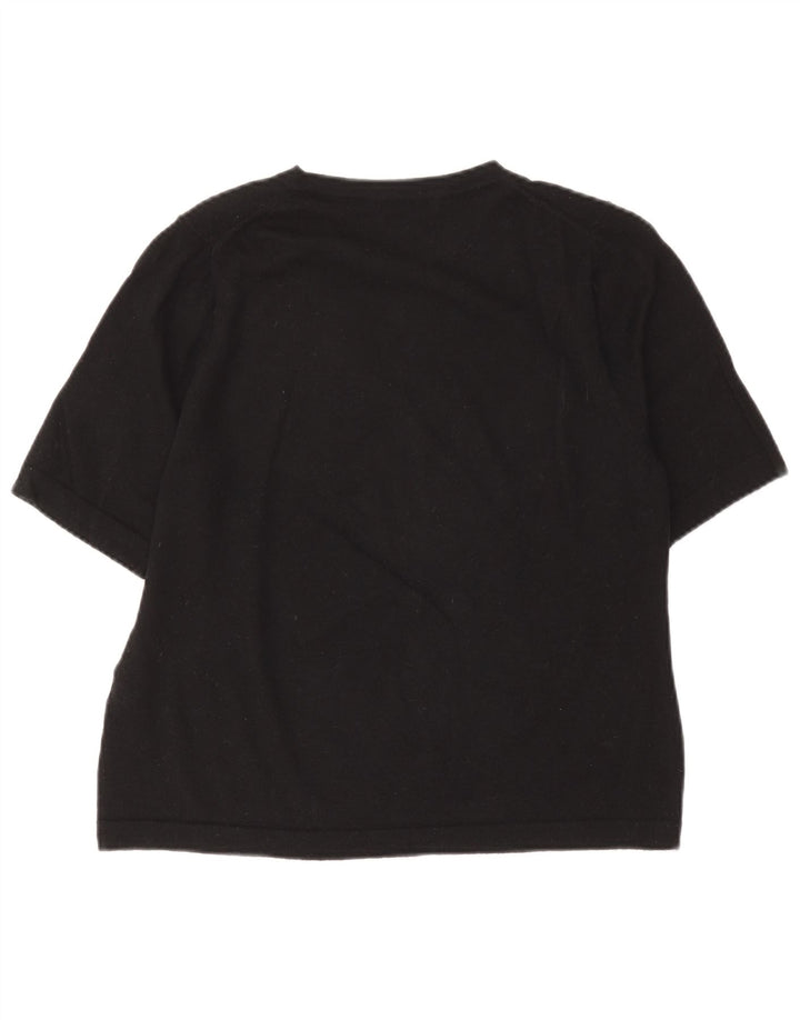 Marks & Spencer Womens Crew Neck Jumper Sweater UK 20 2XL Black
