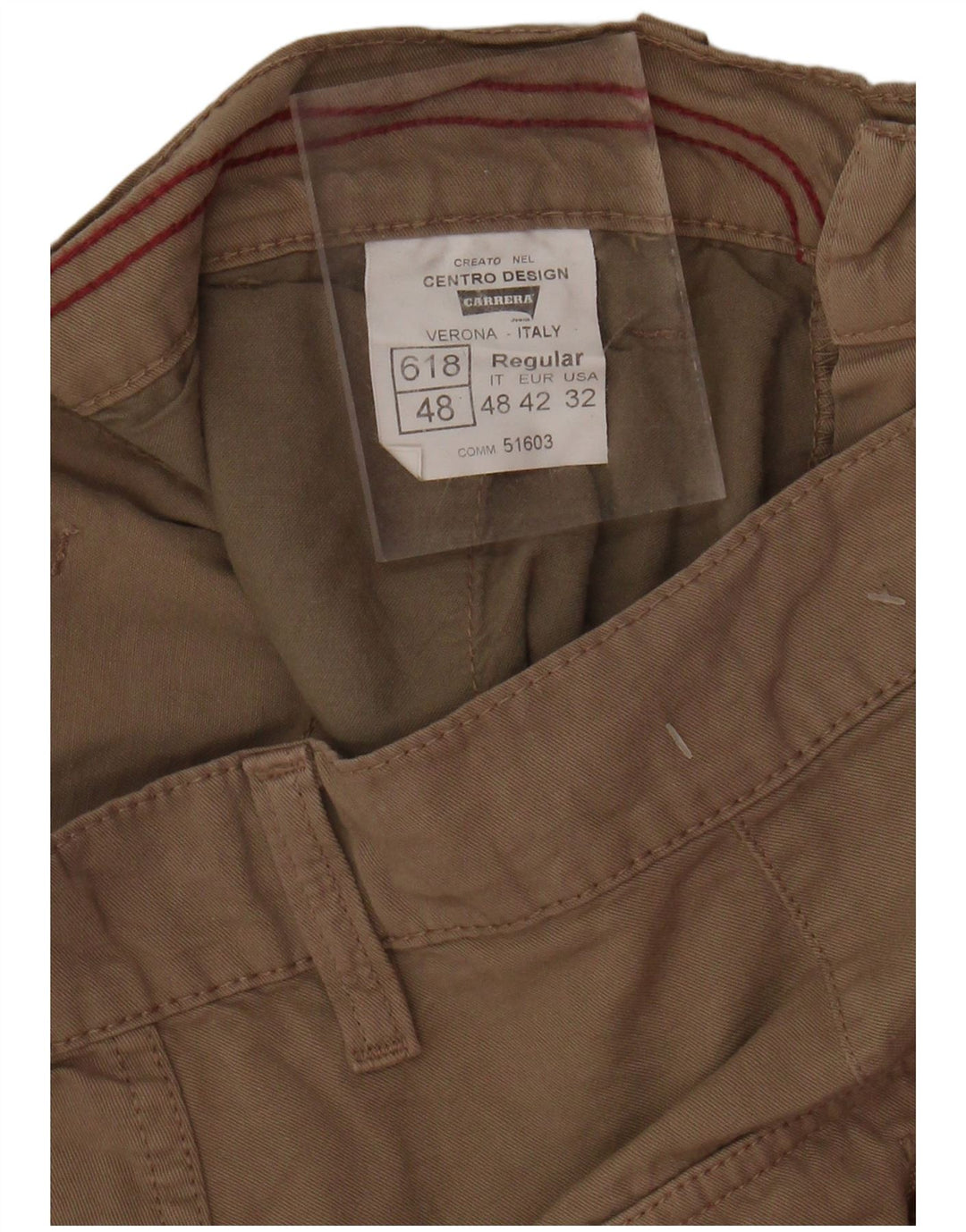 CARRERA Mens Regular Cargo Shorts IT 48 Medium W32  Brown Cotton