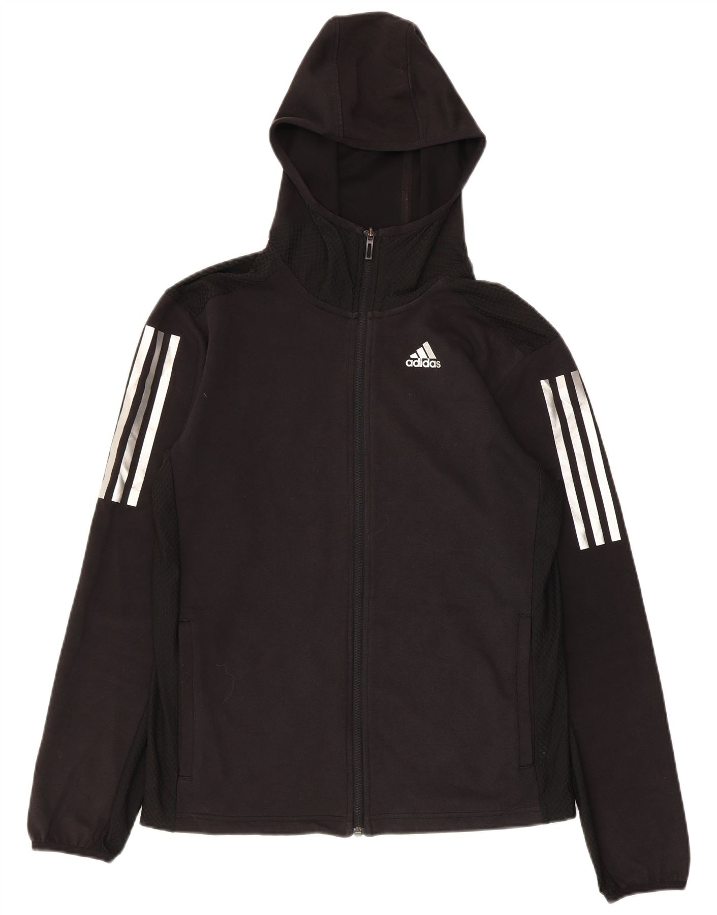 ADIDAS Womens Climacool Zip Hoodie Sweater UK 10 Small Black