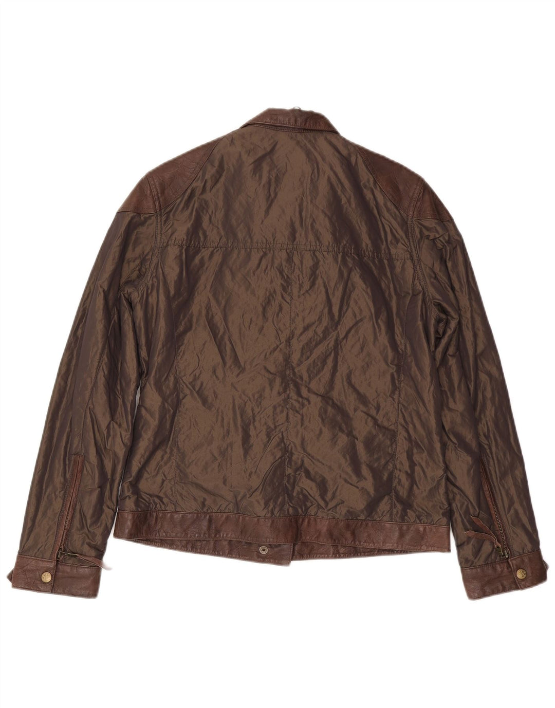 Vintage Womens Utility Jacket UK 14 Medium Brown Polyamide