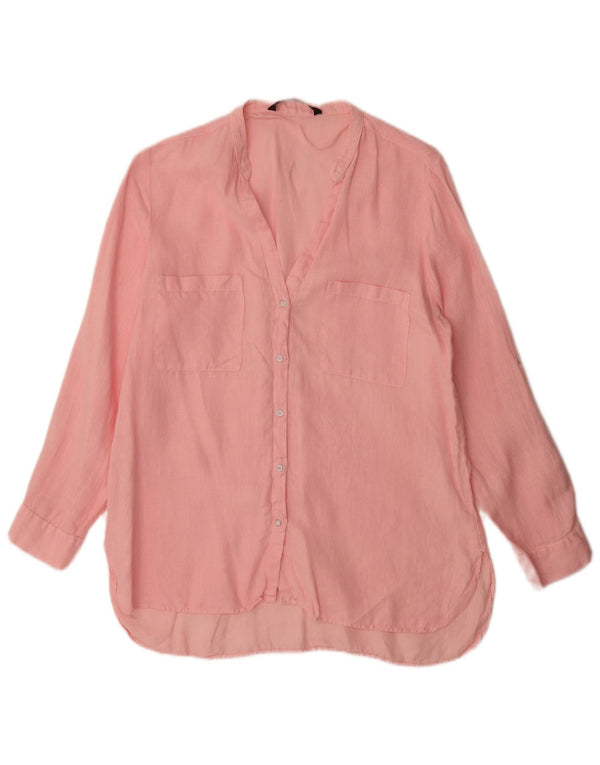 Zara Womens Shirt Blouse UK 16 Large Pink