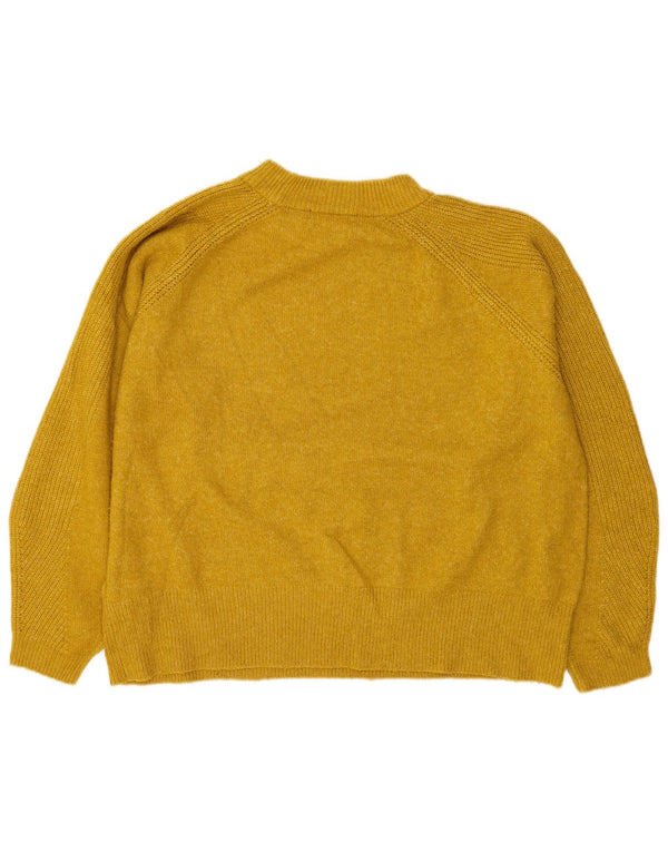 Marks & Spencer Womens Oversized Boat Neck Jumper Sweater UK 18 XL Yellow