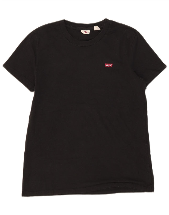 Levi's Womens T-Shirt Top UK 10 Small Black