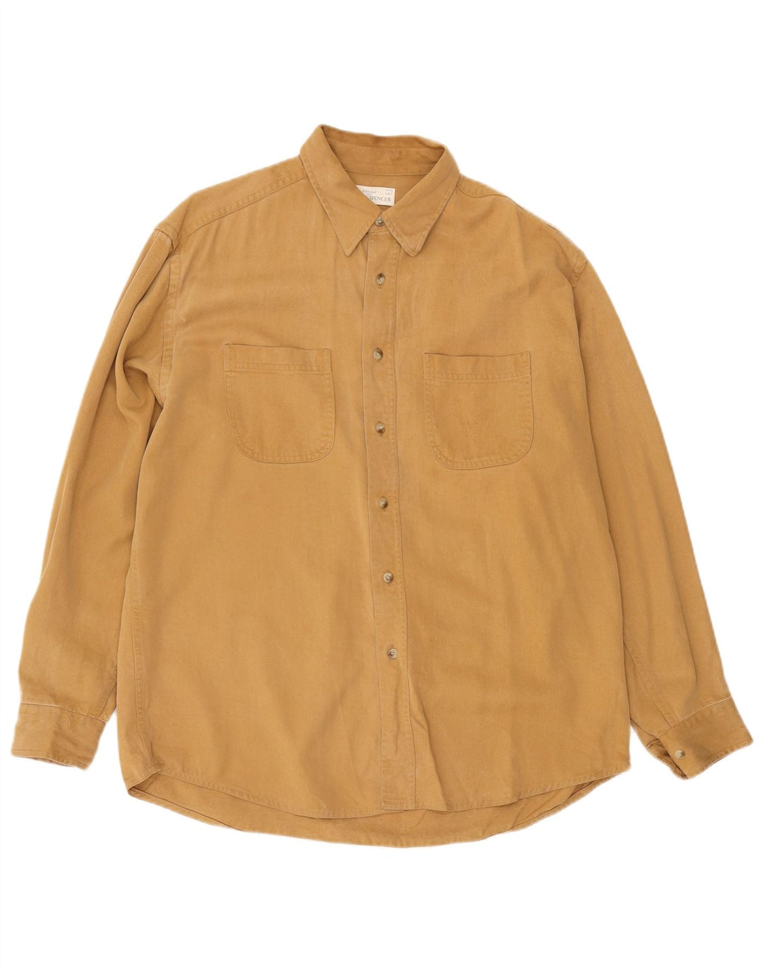 Marks & Spencer Mens Shirt Large Beige Lyocell