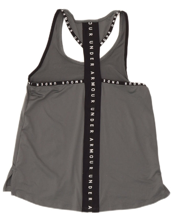 Under Armour Womens Graphic Vest Top UK 6 XS Grey Colourblock