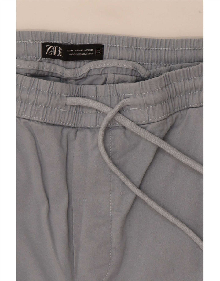 Zara Mens Chino Shorts Medium W31 Blue