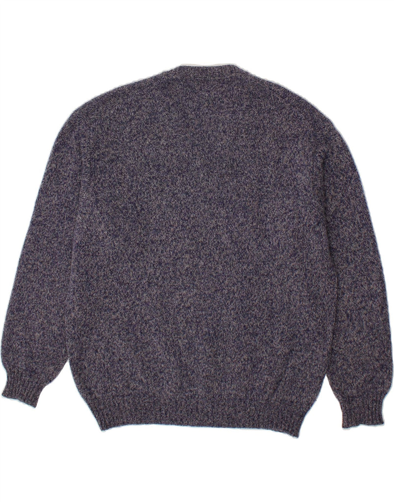 BENETTON Mens V-Neck Jumper Sweater Large Navy Blue Vintage Benetton and Second-Hand Benetton from Messina Hembry 