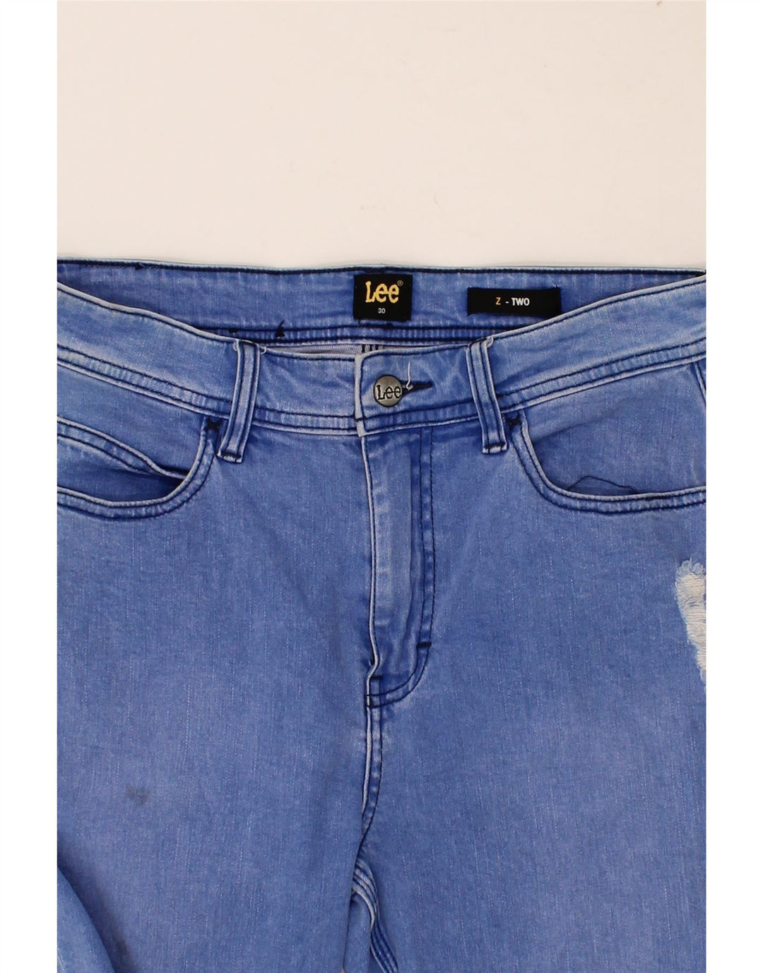 LEE Womens Distressed Skinny Jeans W30 L30  Blue Cotton Vintage Lee and Second-Hand Lee from Messina Hembry 