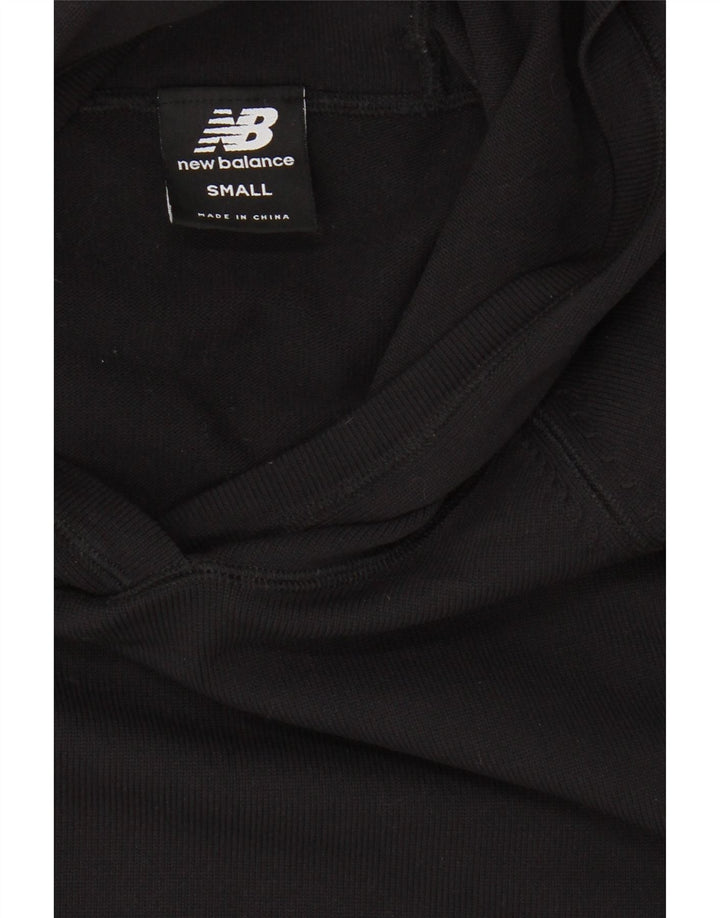 NEW BALANCE Mens Hoodie Jumper Small Black Nylon Vintage New Balance and Second-Hand New Balance from Messina Hembry 