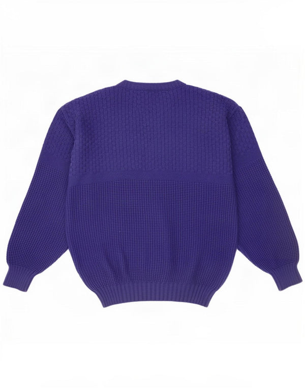 Claude De Pierre Mens Crew Neck Jumper Sweater IT 52/54 Large Purple