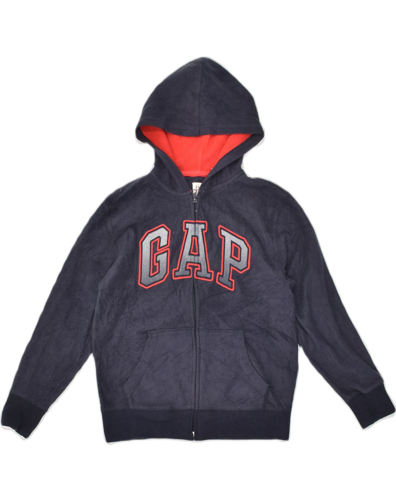 GAP Boys Graphic Zip Hoodie Sweater 12-13 Years Black Polyester | Vintage Gap | Thrift | Second-Hand Gap | Used Clothing | Messina Hembry 