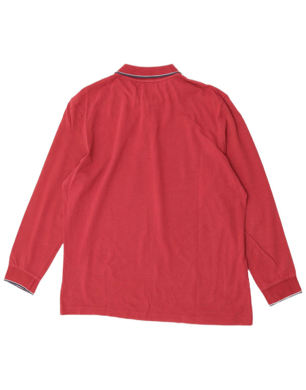Kappa Mens Long Sleeve Polo Shirt XL Burgundy