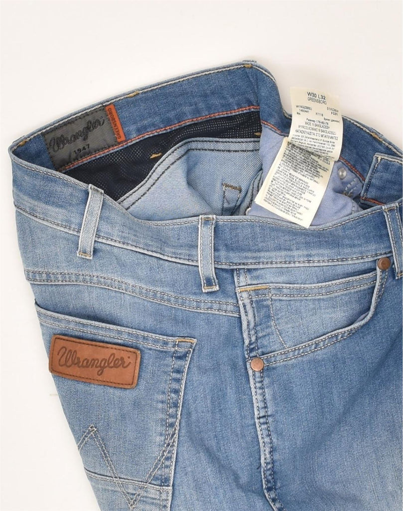 WRANGLER Mens Greensboro Slim Jeans W30 L32 Blue Cotton | Vintage Wrangler | Thrift | Second-Hand Wrangler | Used Clothing | Messina Hembry 