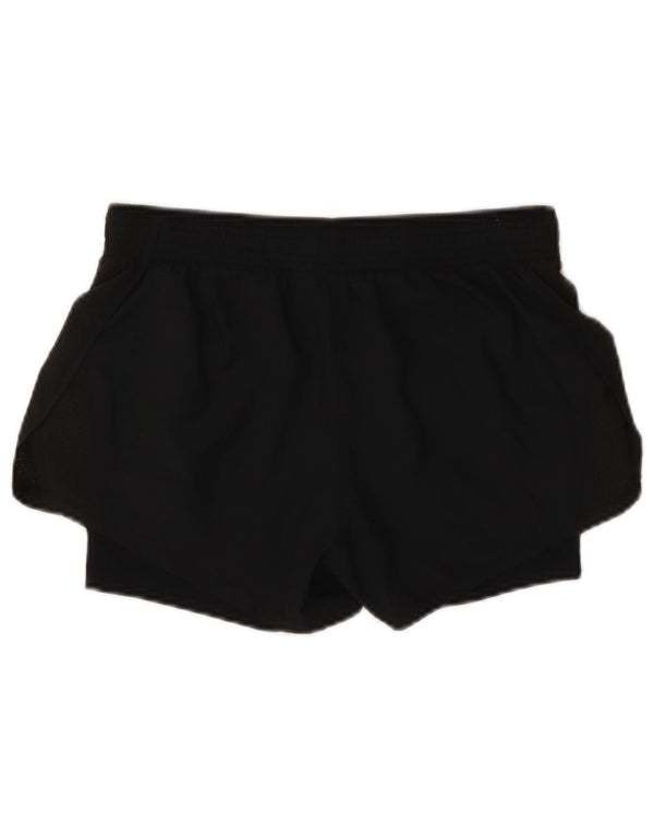 NIKE Womens Dri Fit Sport Shorts UK 10 Small  Black Polyester