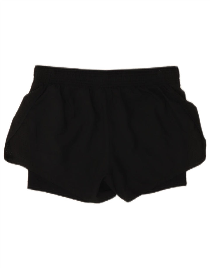 NIKE Womens Dri Fit Sport Shorts UK 10 Small  Black Polyester