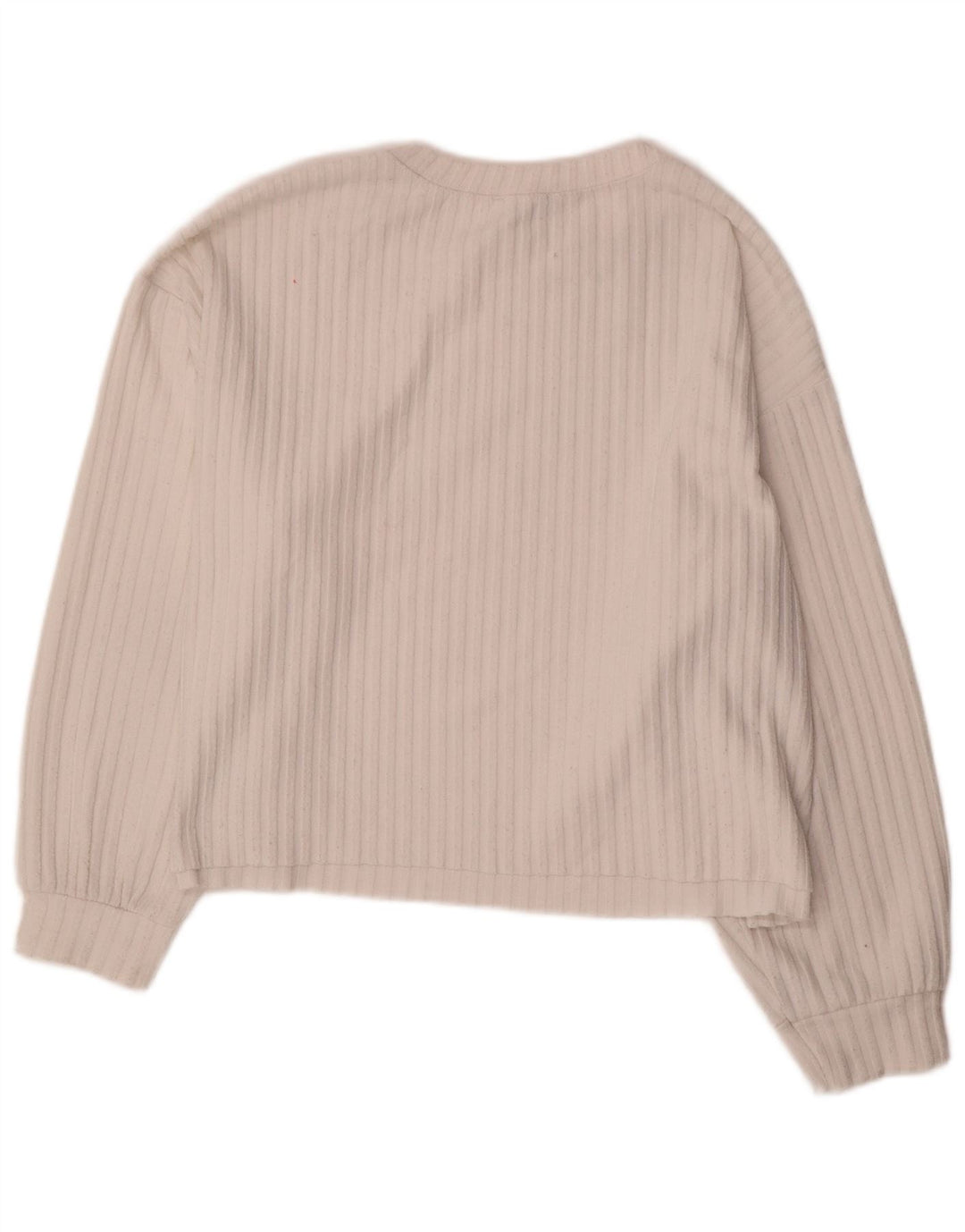 Zara Womens Trafaluc Oversized Top Long Sleeve UK 16 Large White Polyester