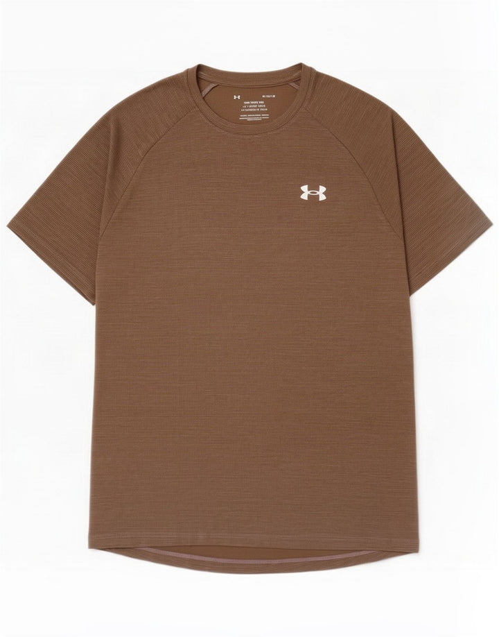 Under Armour Mens T-Shirt Top Medium Brown