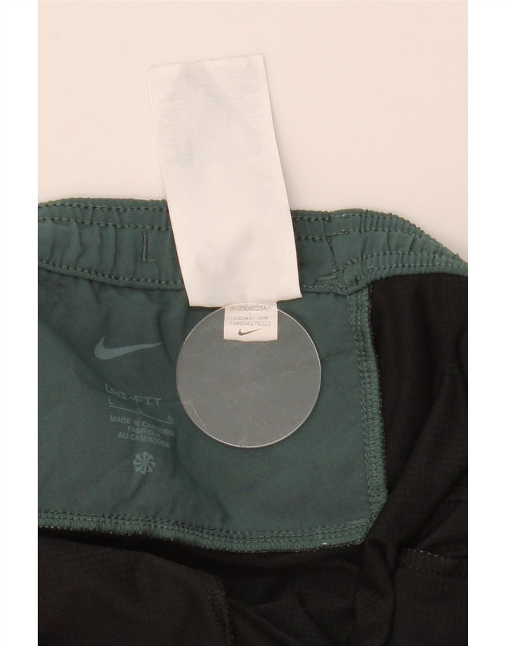 Nike Mens Dri Fit Sport Shorts Large  Green Colourblock Polyester