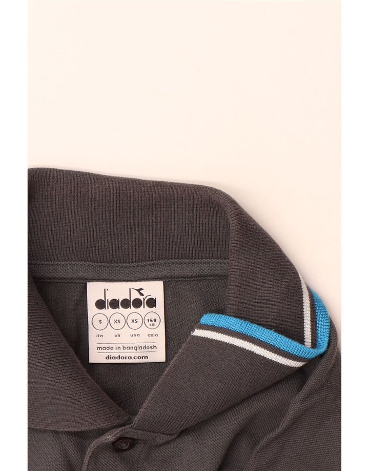 DIADORA Mens Polo Shirt XS Grey Cotton