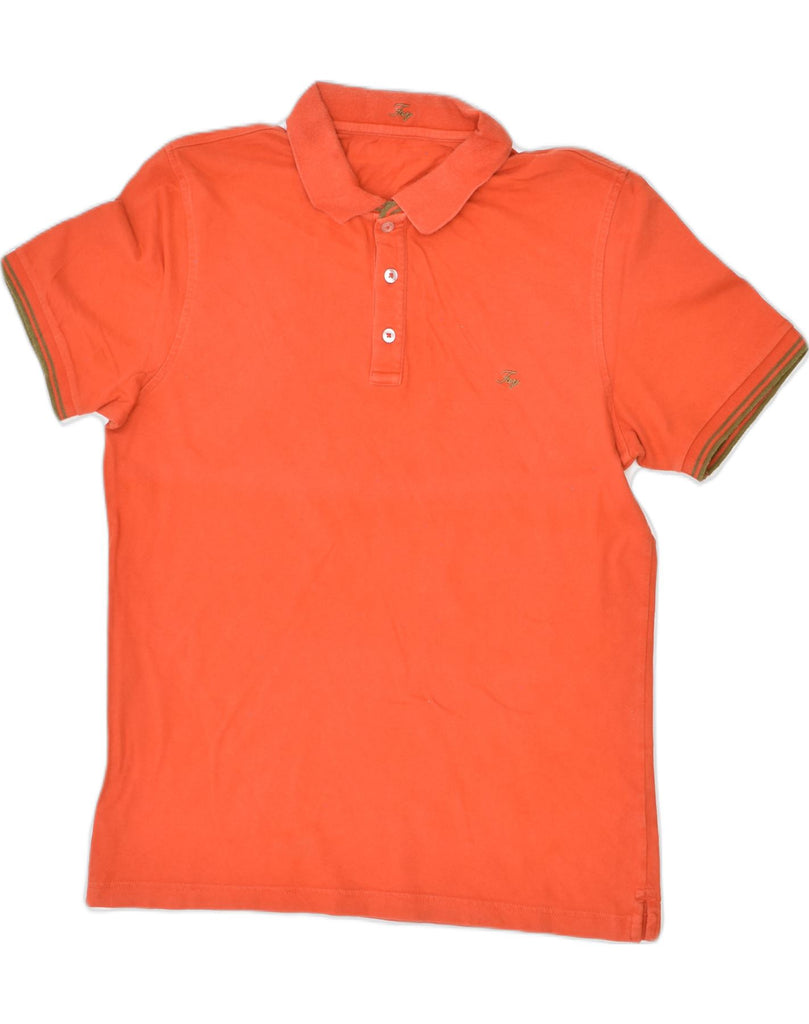 FAY Womens Polo Shirt UK 18 XL Orange Cotton | Vintage Fay | Thrift | Second-Hand Fay | Used Clothing | Messina Hembry 