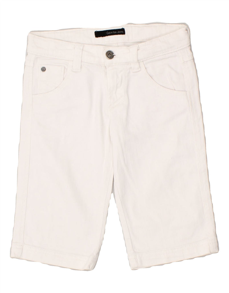 CALVIN KLEIN Boys Denim Shorts 8-9 Years White | Vintage Calvin Klein | Thrift | Second-Hand Calvin Klein | Used Clothing | Messina Hembry 