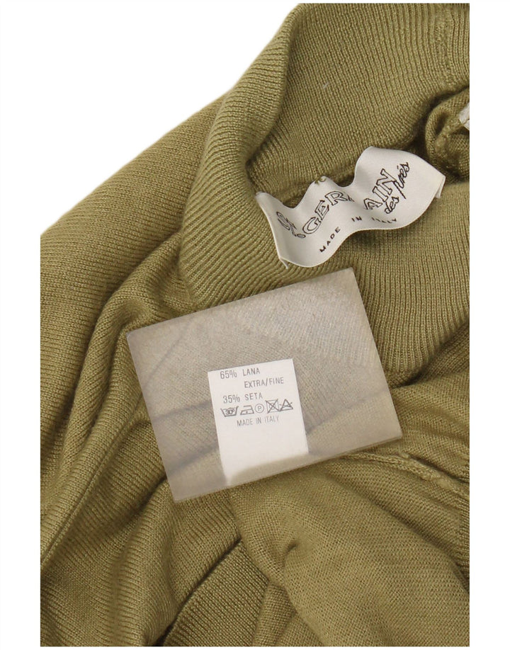 St. Germain Womens Des Pres Turtle Neck Jumper Sweater IT 44 Medium Khaki