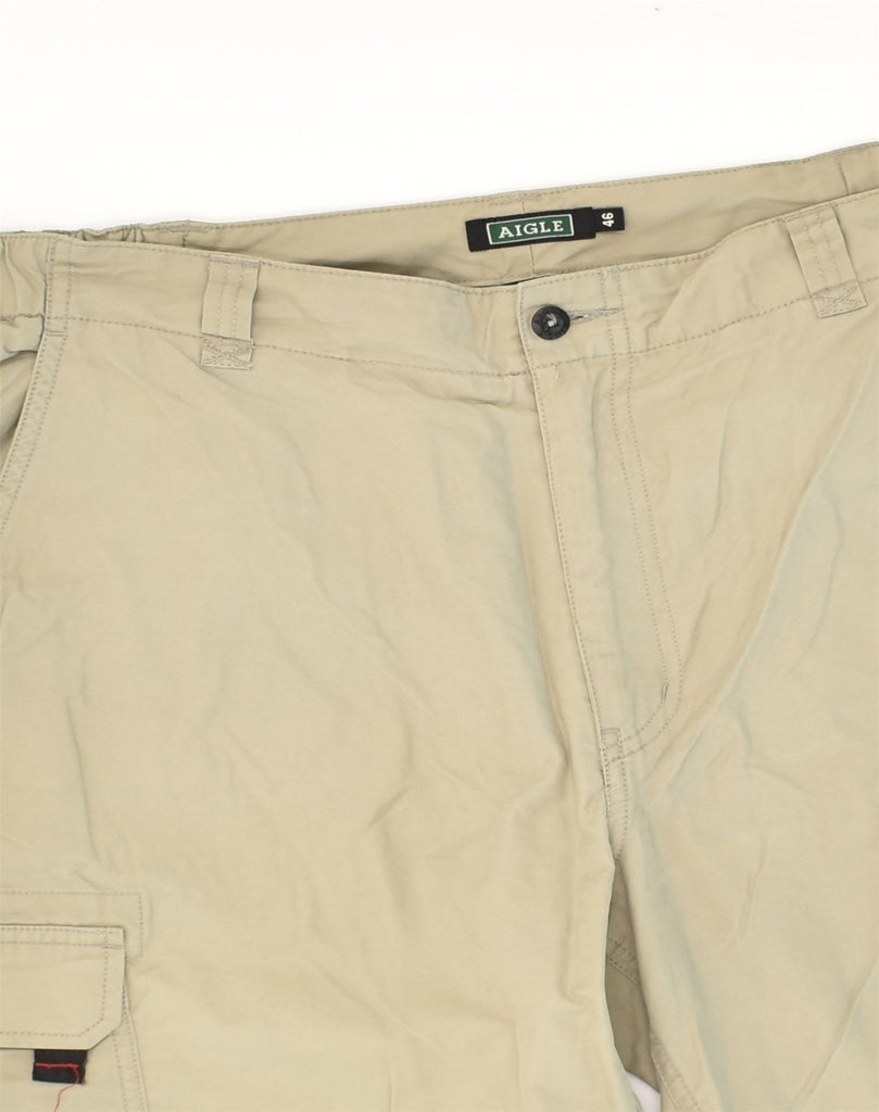 AIGLE Mens Straight Cargo Trousers IT 46 Small  W34 L34 Beige Cotton | Vintage Aigle | Thrift | Second-Hand Aigle | Used Clothing | Messina Hembry 