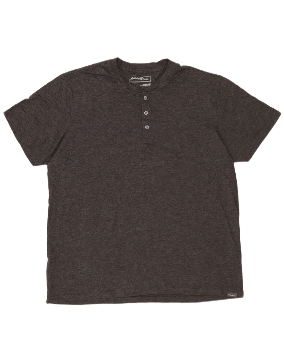 EDDIE BAUER Mens T-Shirt Top Large Grey Cotton