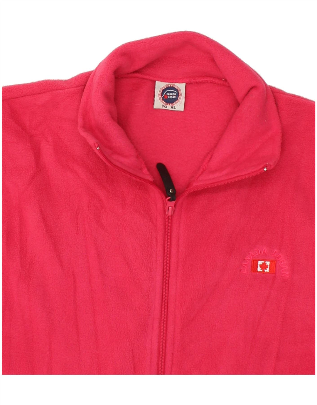 VINTAGE Womens Fleece Jacket UK 18 XL Pink Polyester Vintage Vintage and Second-Hand Vintage from Messina Hembry 