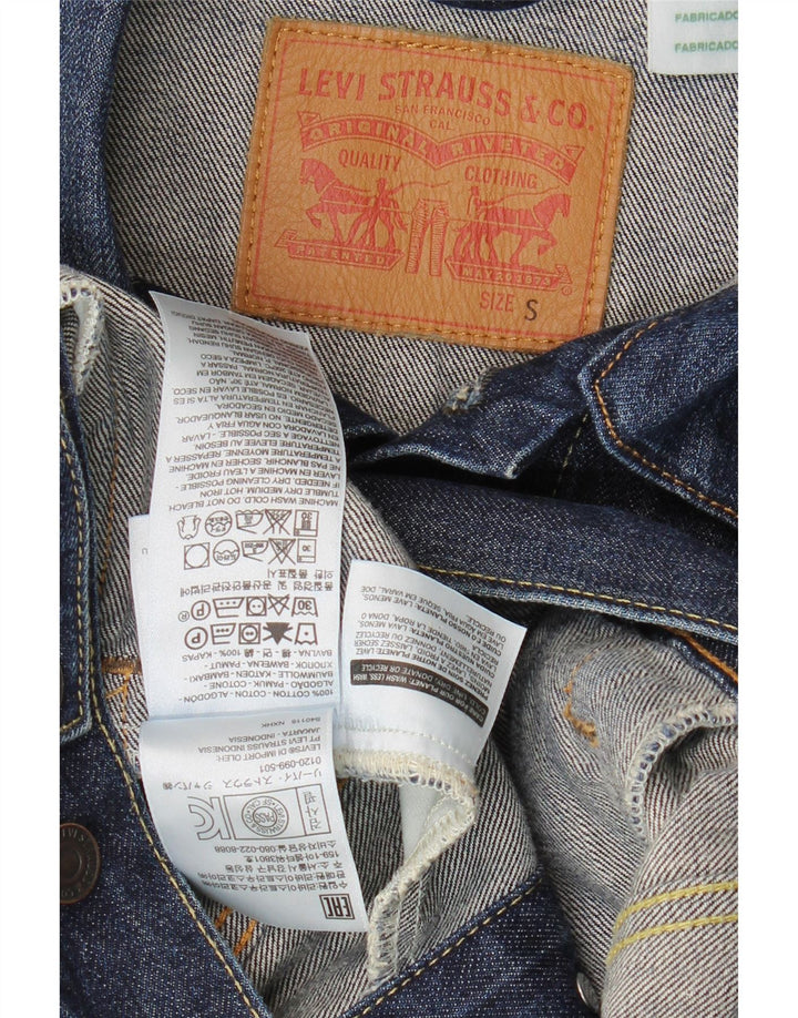 Levi's Mens Denim Jacket UK 36 Small Navy Blue Cotton