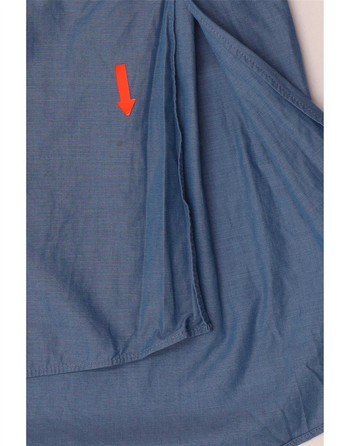 Cos Womens Long Sleeve Blouse Top EU 42 Large Blue Cotton
