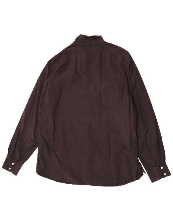 Marlboro Classics Mens Shirt 2XL Brown Check Cotton