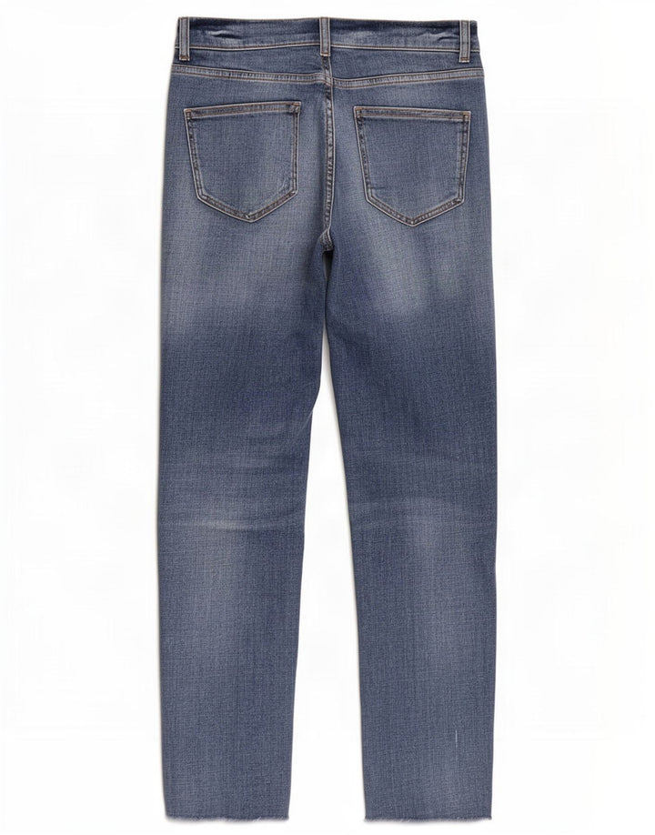 Massimo Dutti Womens Distressed Slim Jeans EU 38 Small W28 L27 Blue