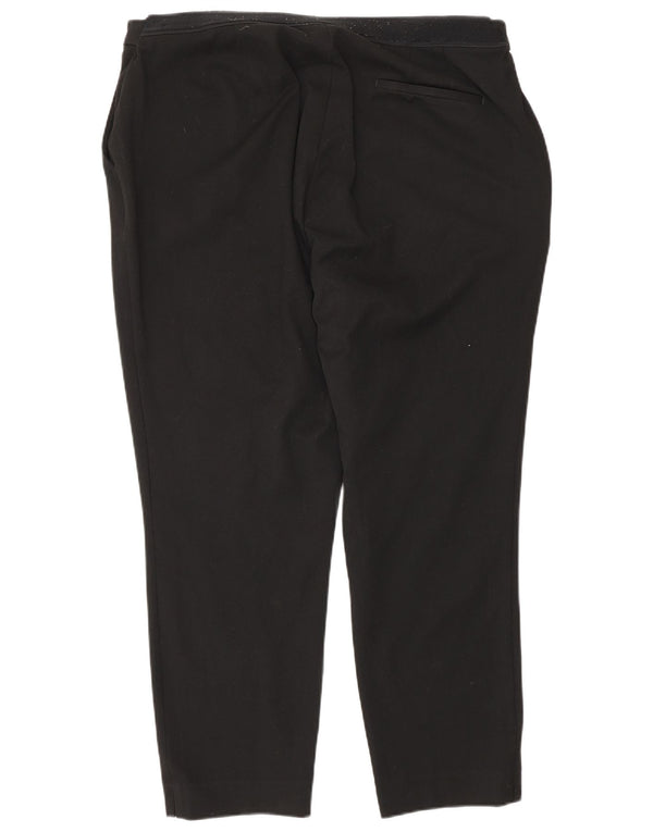 Marks & Spencer Womens Slim Cropped Trousers UK 20 2XL W40 L27 Black